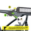 RI Roof Windshield 42'' LED Light Bar Mount Bracket Wire