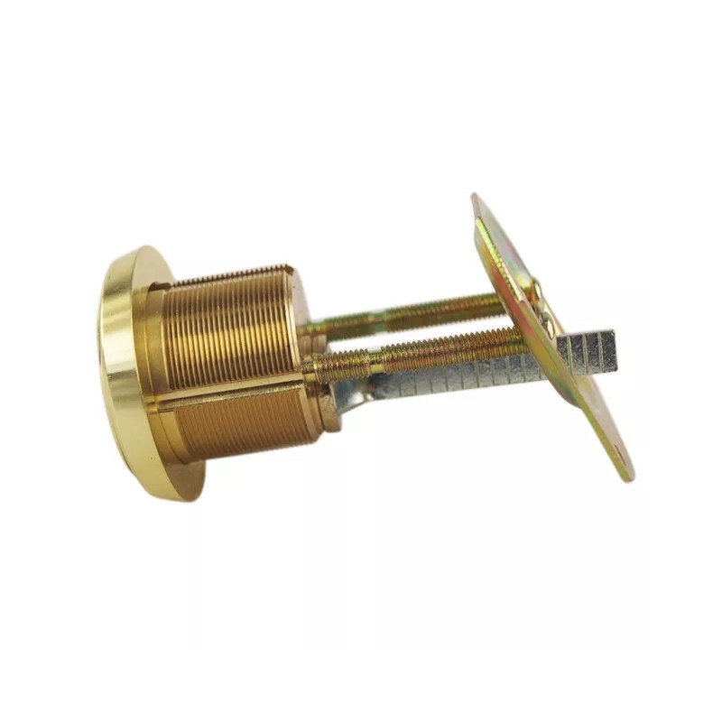 Mul-T-Lock Junior Polished Brass Rim/Mortise Cylinder With 2 Keys -