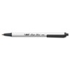 BIC Clic Stic Black Retractable Ballpoint Pens, Medium Point (1.0mm),