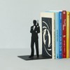 Balvi - Secret Agent decorative metal bookend in black colour. Original design
