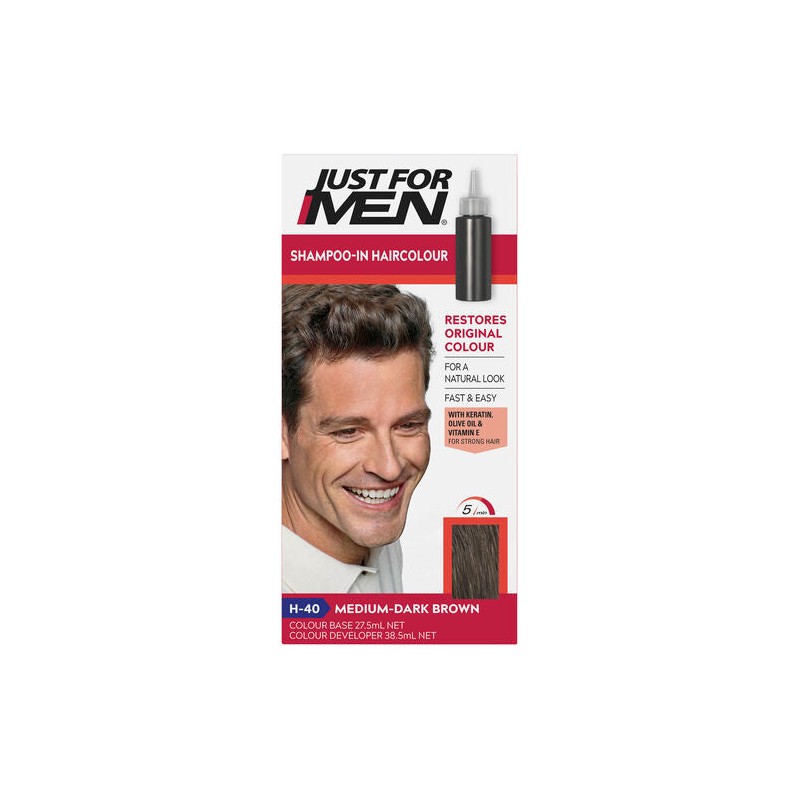 Just For Men Shampoo-In Haircolour H-40 Medium-Dark Brown