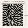 Black and White Abstract Zebra Print Shower Curtain for Bathroom