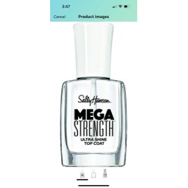 Sally Hansen Mega Strength, Top Coat, 0.4 Fl Oz (Pack of 4)