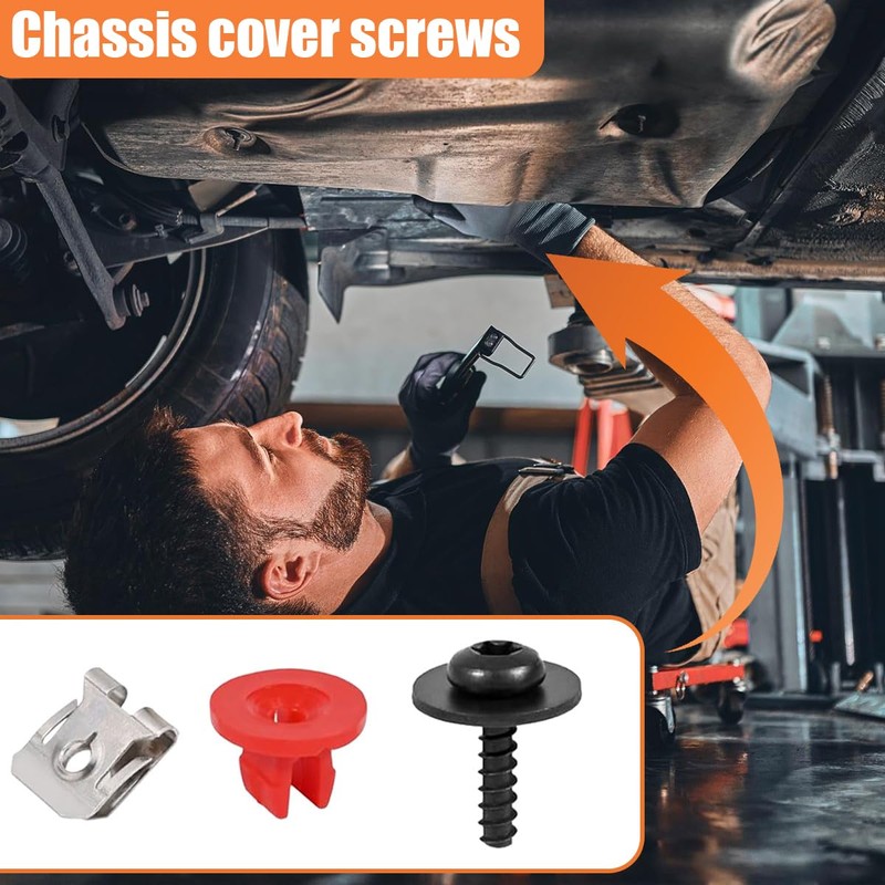 ZIMISI T30 Engine Splash Shield Guard Undertray Cover Screws Bolt