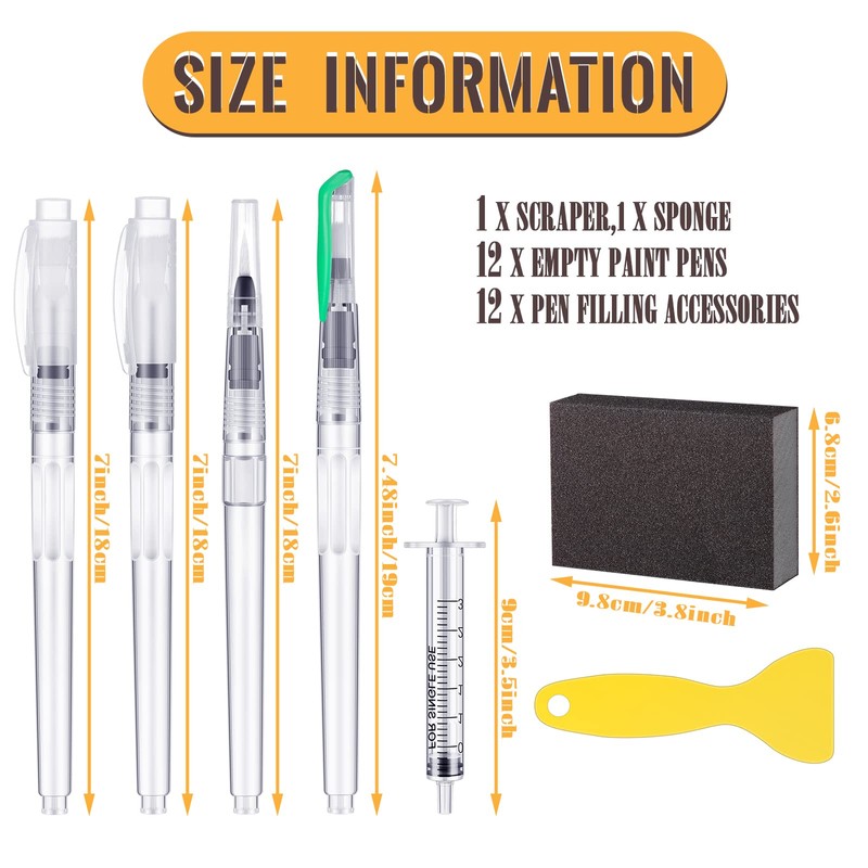 BBTO 26 Pcs Touch Up Paint Pen Refillable Wall Repair