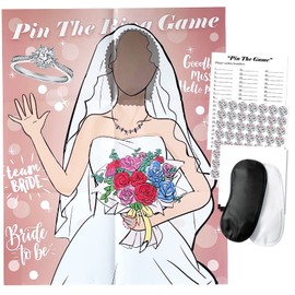 TYHJOY Pin the Ring on the Bride Game, 50 invitados para despedida de soltera (estilo nupcial)