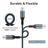 Twozoh Professional XLR Cable 0.3 m, Braided Balanced 3-Pin XLR