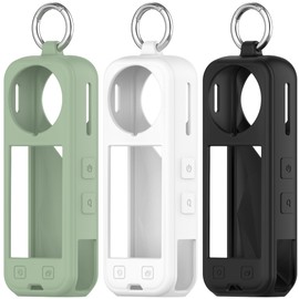 QHBAMD 3 Pack Compatible with Insta360 X5 Silicone Protective Case - Shockproof Water Resistant Cove