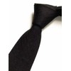 Elfeves Men Skinny Black Silk Wool Ties Cotton Timeless Matte