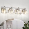 METWET Bathroom Light Fixtures, 4 Light Brushed Nickel Vanity Light,