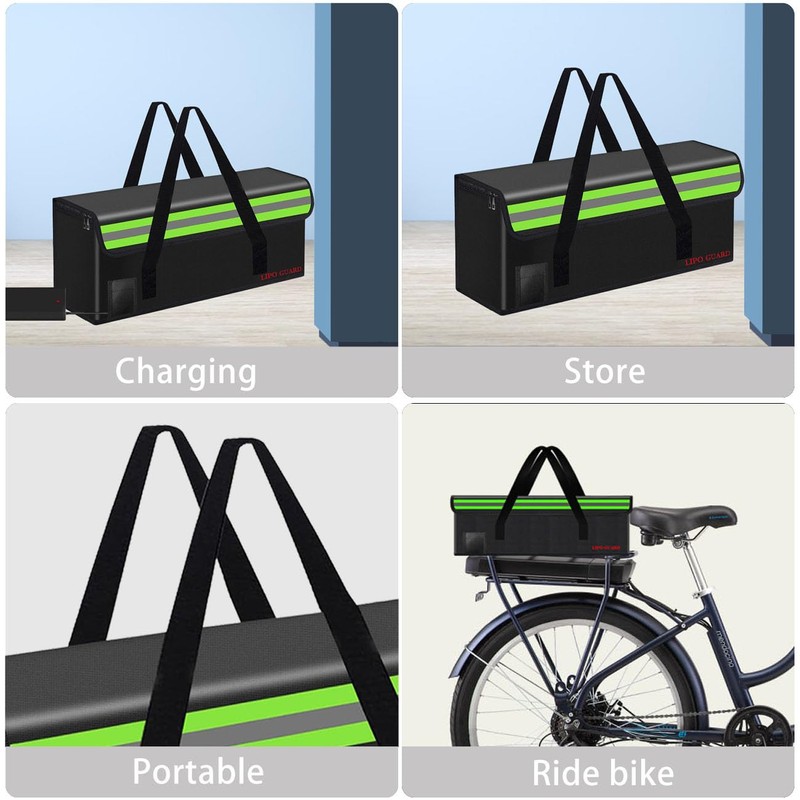 Lipo Battery Safe Bag Large Capatity Fireproof Bag for Ebike