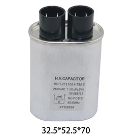 ZZHXSM CH85 Microwave Oven Capacitor Universal Replacement Part 2100V 1.00 Microfarad Compatible with Mainstream Household Microwave Ovens Silver