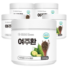 Chamgoods 국산 여주환 200g 5통 Korean Bitter Melon Powder 200g 5 Packs