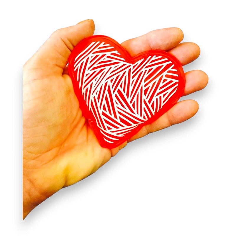 Set of 4 Hand Warmers Heating Pad Firebag Hearts, Heart,