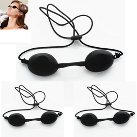 Laser Protection Eyewear Glasses, CuiCanfla 3 Pcs Safety Goggles Eye Patch, Beauty Patient Protective Goggle,Eye Patch Light Protection Eyewear, for Infrared Light Therapy, Adjustable Elastic Strap