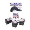The Original HAT CLIP PENCIL HOLDER TOOLS attaches to either