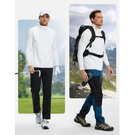 fit space Men's Lightweight Vest Softshell Sleeveless Windproof Jacket with Zipper Pcoket Cycling Travel Hiking Running Golf (White, X-Large)