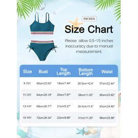 Naiyafly Teen Girls Swimsuits Bikini Sets Color Block Two Piece Bathing Suit Girl Swimwear