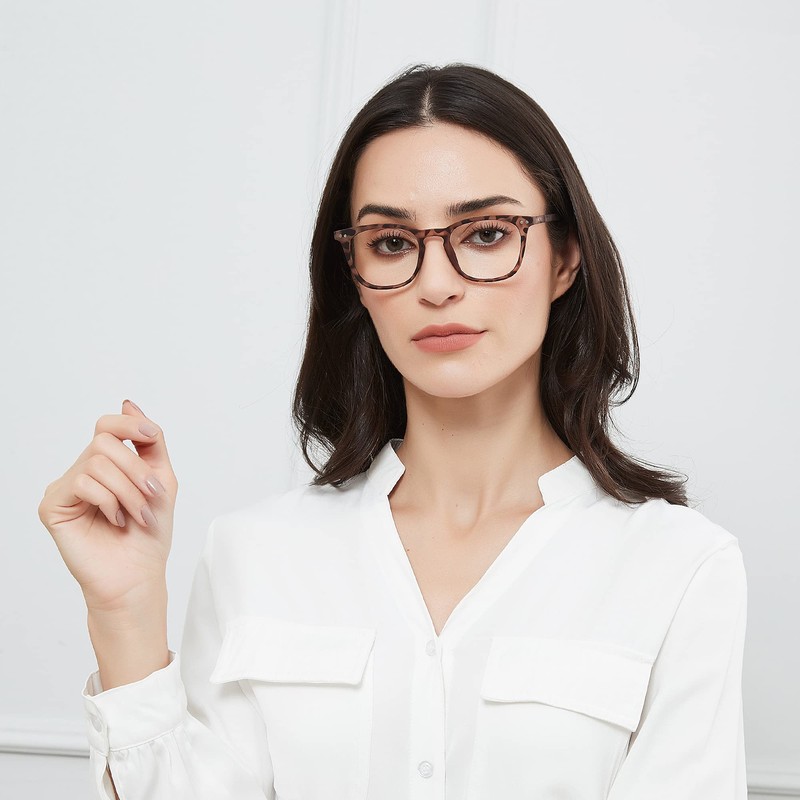 JOOX Reading Glasses for Women and Men, Square Blue Light