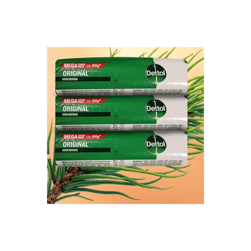 Dettol Original Bar Soap – 3 Pack (150g Each) –