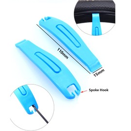 Bicycle Tire Lever, 4PCS Bike Tire Levers, Bicycle Tyre Bar Rod Repair Tool (Black+Blue)