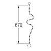 SANEI PU215-48 Rubber Stopper Bus Stainless Steel Length 26.4 inches
