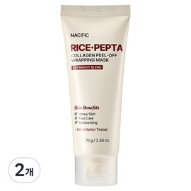 Nessific Rice Pepta Collagen Peel Off Wrapping Mask, 1 pack, 2 pieces / 네시픽 라이스 펩타 콜라겐 필 오프 랩핑 마스크, 1개입, 2개