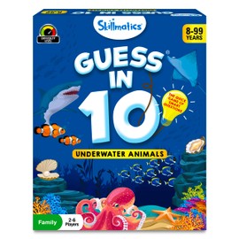 Skillmatics Guess in 10 Underwater Animals, Perfect for Boys, Girls, Kids, and Families Who Love Card Games, Toys, Board Games, Gifts for Ages 8, 9, 10 and Up