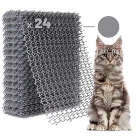 Petfolio 24 Pack Scat Mat for Cats - 16.5 x 13.4 Inch Cat Spike Mat with 1 Inch Spikes is A Perfect Pet Training Mats for Cat Repellent Indoor & Outdoor. Keep Cats Away All Year Round