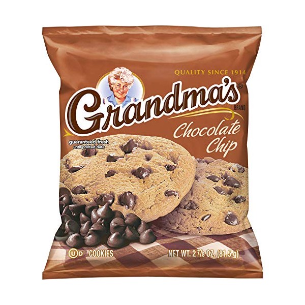 Grandma's Cookies, Chocolate Chip, 2.87 oz/ 81.5 g (10 Pack)