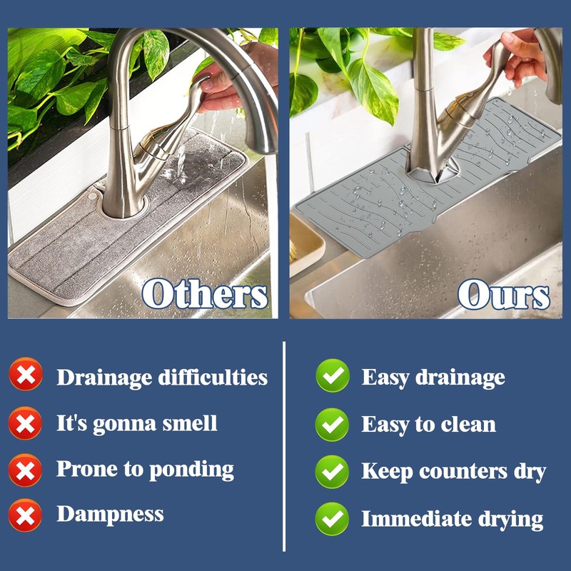 Kitchen Sink Splash Guard Silicone for Sink Multipurpose for Bathrooms