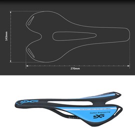 ESEN SP Superlight MTB/Road Bike Full Carbon Hollow Saddle 3K Matt/Glossy (Matte, Blue)