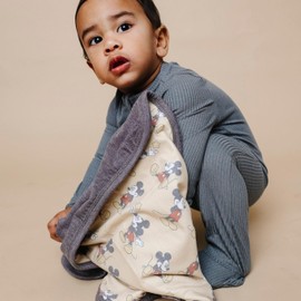 3-Layer Knit Security Blanket Set Sized 16" x 16" 2-Pack "Mickey Mouse" by Copper Pearl