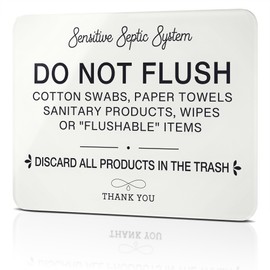 Do Not Flush Sign – Flush Only Toilet Paper Sign – Bathroom Signs for Hotels, Business, and Home Restrooms Self-Adhesive Acrylic Sign for Toilets in Business and Home