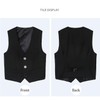 Fankeshi Boy's 4 Button Formal Suit Vest Black 16