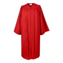 Herrenbek Unisex Graduation Gown for Collega&High School,Choir Robe for Church,Judge Robe Costume, Red, 45