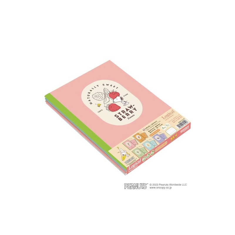 Nakabayashi 5PNCB515A-5P Swing Logical Notebook Semi B5 Snoopy Fruit