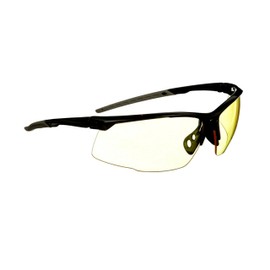 3M Performance Eyewear, Multi-Purpose Design, Black Frame, Amber Lens, 1/Pack