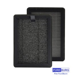 PUREBURG True HEPA Replacement Filter Levoit Compatible LV-H128 Air Purifier, Small, 10 Tatami Mats, Model Number LV-H128-RF, 4 Pack 3-in-1 Dust Collector, Deodorizing