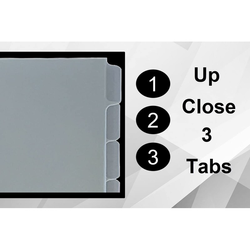 tabs (Plastic Gray-Green, 8 1/2" x 11" Standard)