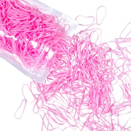 Teenitor Hair Bands, Rubber Elastics, 300pcs, Pink