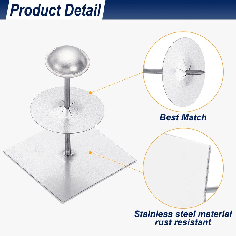PATIKIL 300pcs Self Stick Insulation Pins 2-1/2inch, 1.5 Inch Self