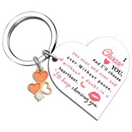 Stocking Stuffers for Boyfriend Couple keychain Romantic Gift for Boyfriend Girlfriend Wedding Gifts for Couples 2024 Gifts for Women Men Anniversary Valentines Day BirthdayTrinkets for Adults