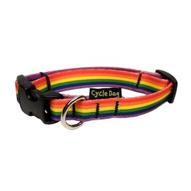 EcoWeave-SkinnyWidth Collar de plástico - Pride-Small