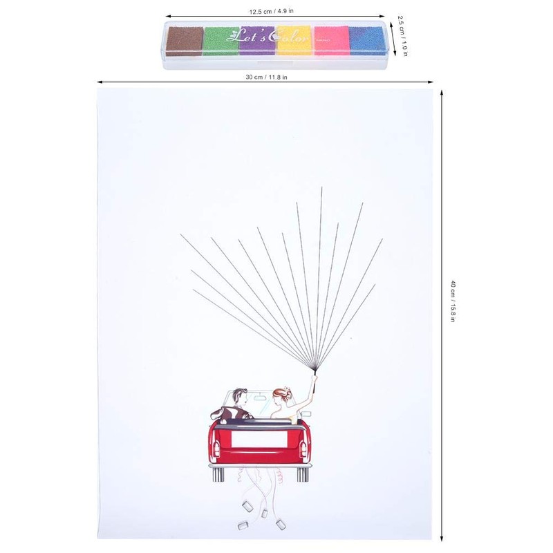 Fdit Fingerprint Guest Book Fingerprint Tree Canvas Creative DIY Fingerprint