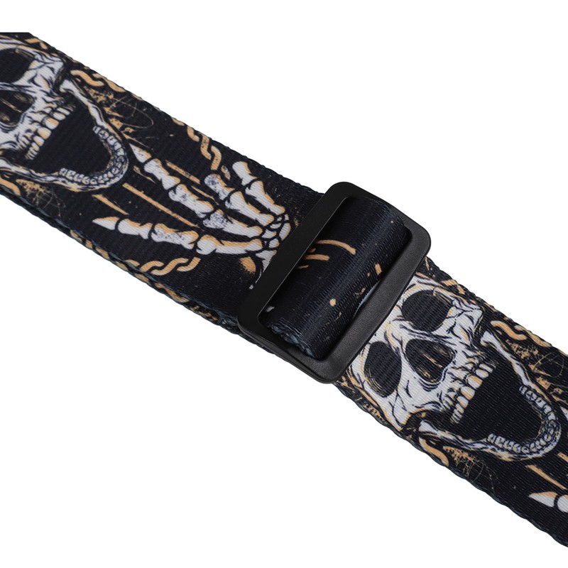 Guitar Strap Cool Skeleton Design Adjustable 2 Inches Wide Polyester