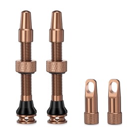 HZJD Pack of 2 Presta Tubeless Valves, Desert, Tubeless Stem, Integrated Core Removal Tool (44 mm)