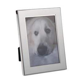 Airrail Photo Frame with Shape for Memories, 1 Side, Large, Silver, Steel, Glass, High Quality Design, Stylish (1 Side Large, Wide Edge)