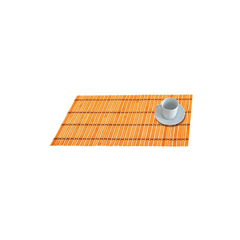 American Placemat Placemat Bamboo Wood 30 x 40 cm Orange/Beige