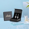 Aniu S925 Sterling Silver Hamsa Earrings with Cubic Zirconia Hand